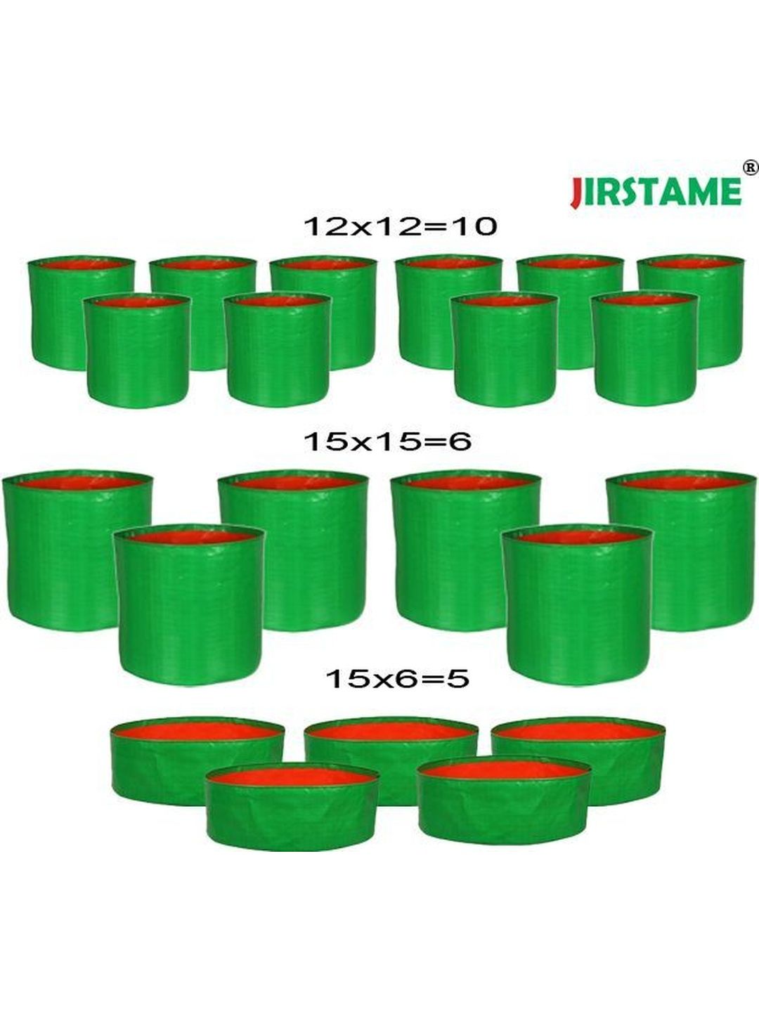 JIRSTAME 21-Pcs Green & Red Round Planters-image-15