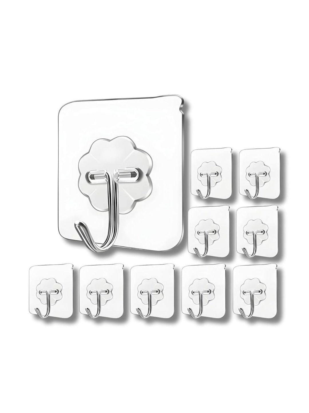 Xjarvis Set Of 10 Transparent Waterproof Hooks-picture-49