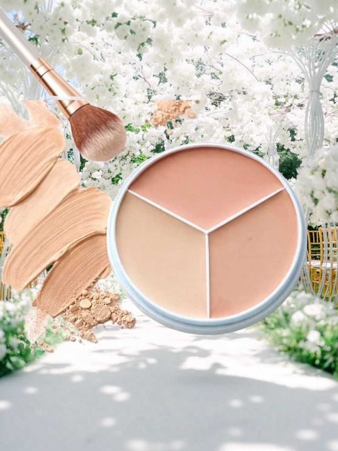 JEBU 3 In 1 Face Concealer Palette For Dark Circles-picture-18