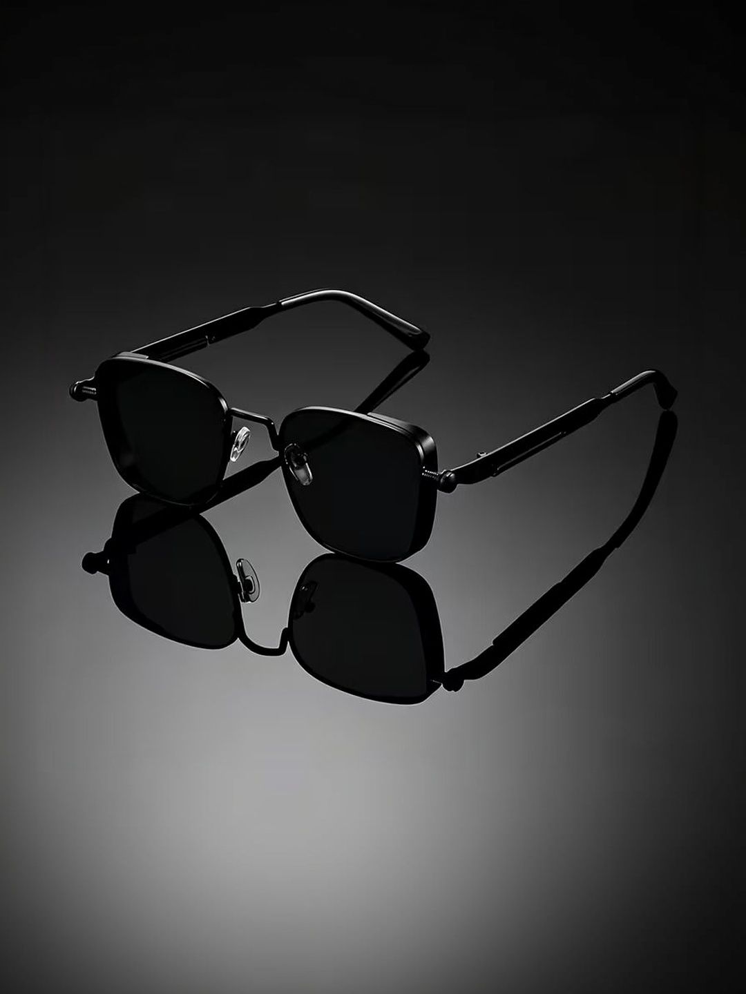 Artrue Unisex Black Lens & Black Square Sunglasses with-picture-57