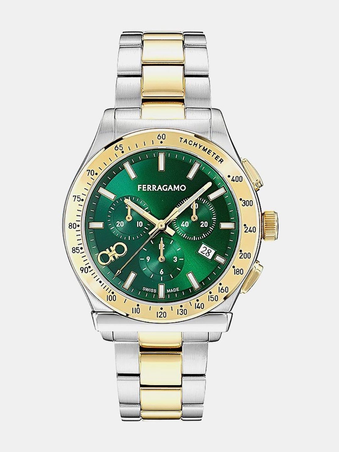 Ferragamo Men Green Dial Chronograph Stainless Steel Watch SFKZ01126-picture-28