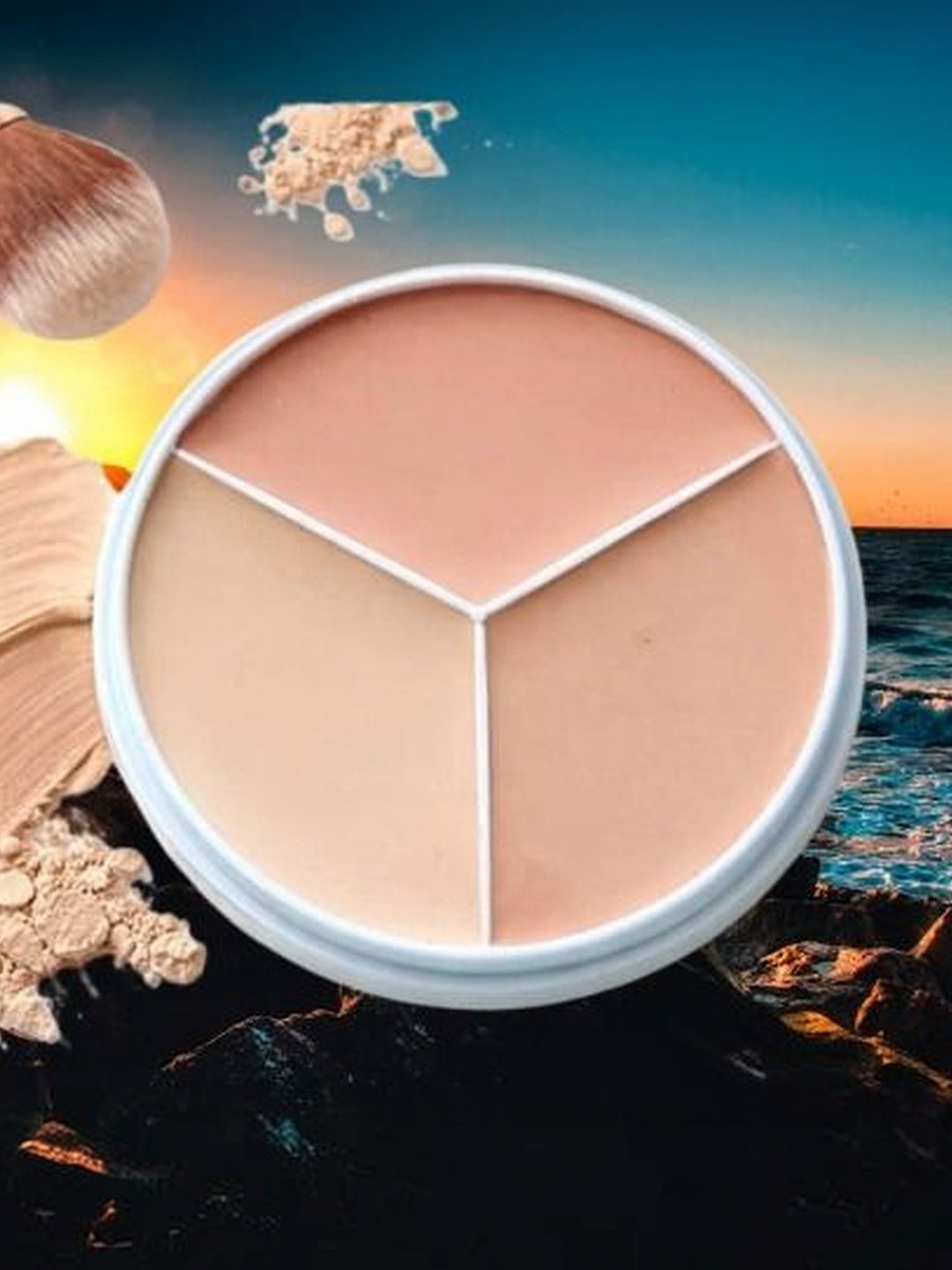 JEBU 3 In 1 Face Concealer Palette For Dark Circles-picture-22