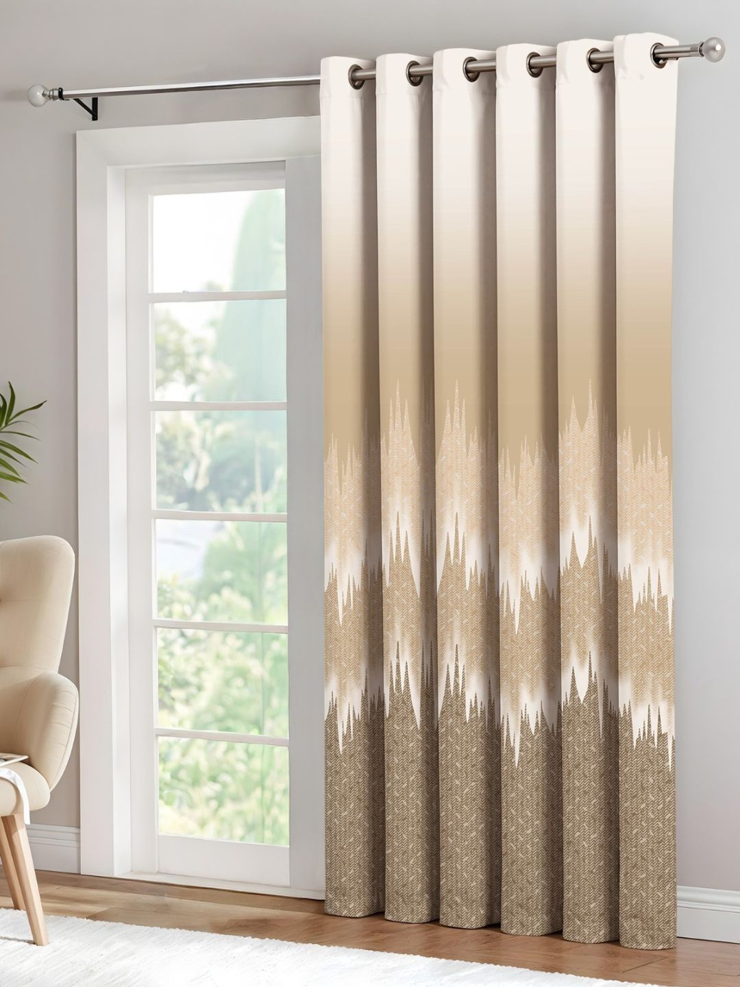 AAVIS DECOR Beige Blackout Window Curtains-image-1