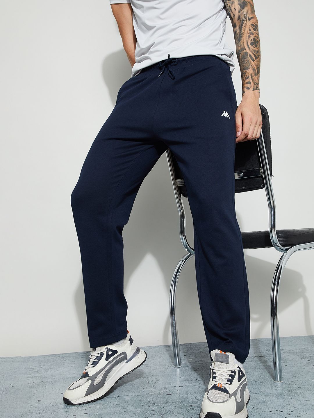 Kappa Men Regular Fit Brand Logo Training Track Pants-picture-16
