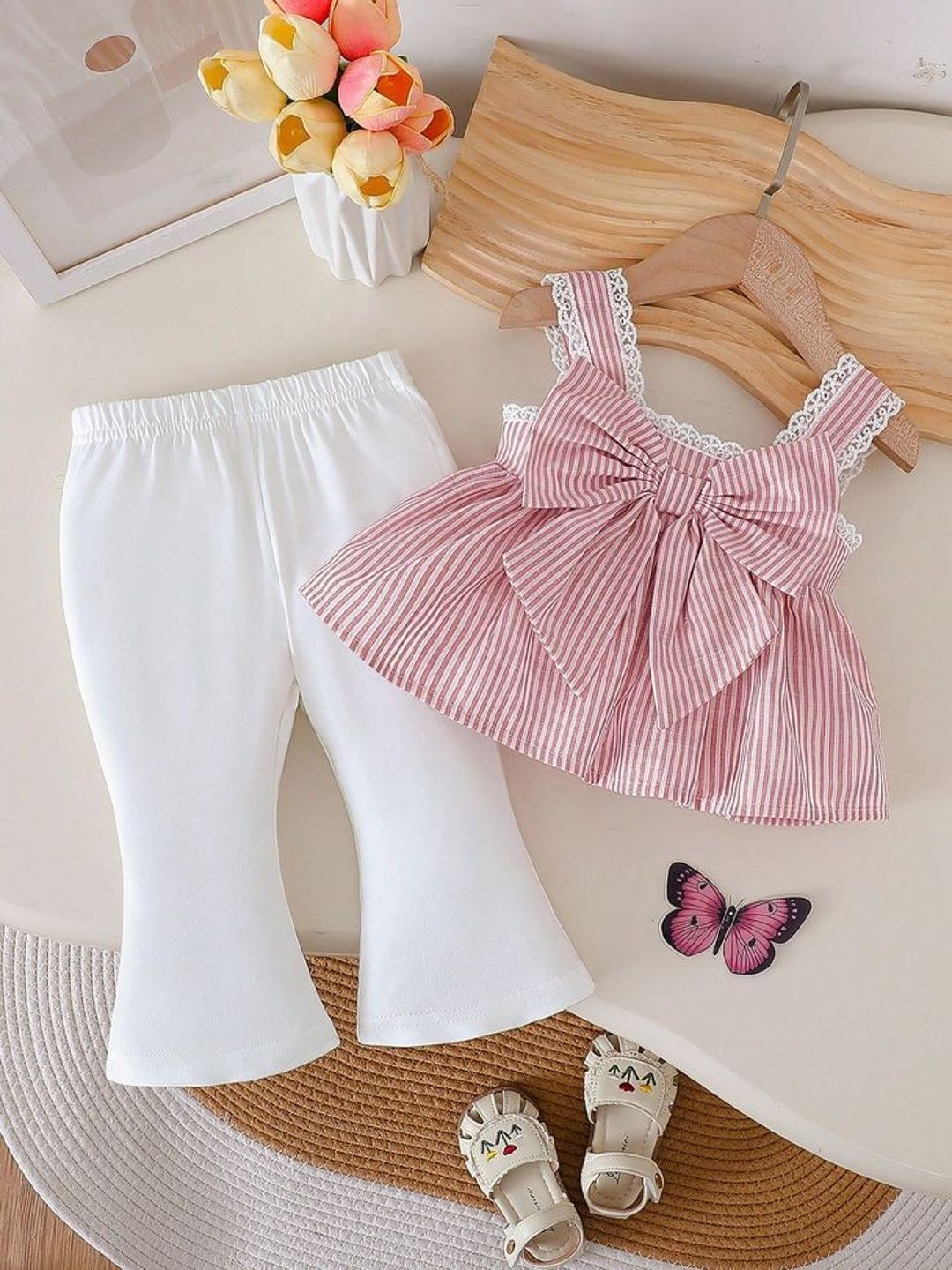YK Girls Striped Top with Trousers-picture-28