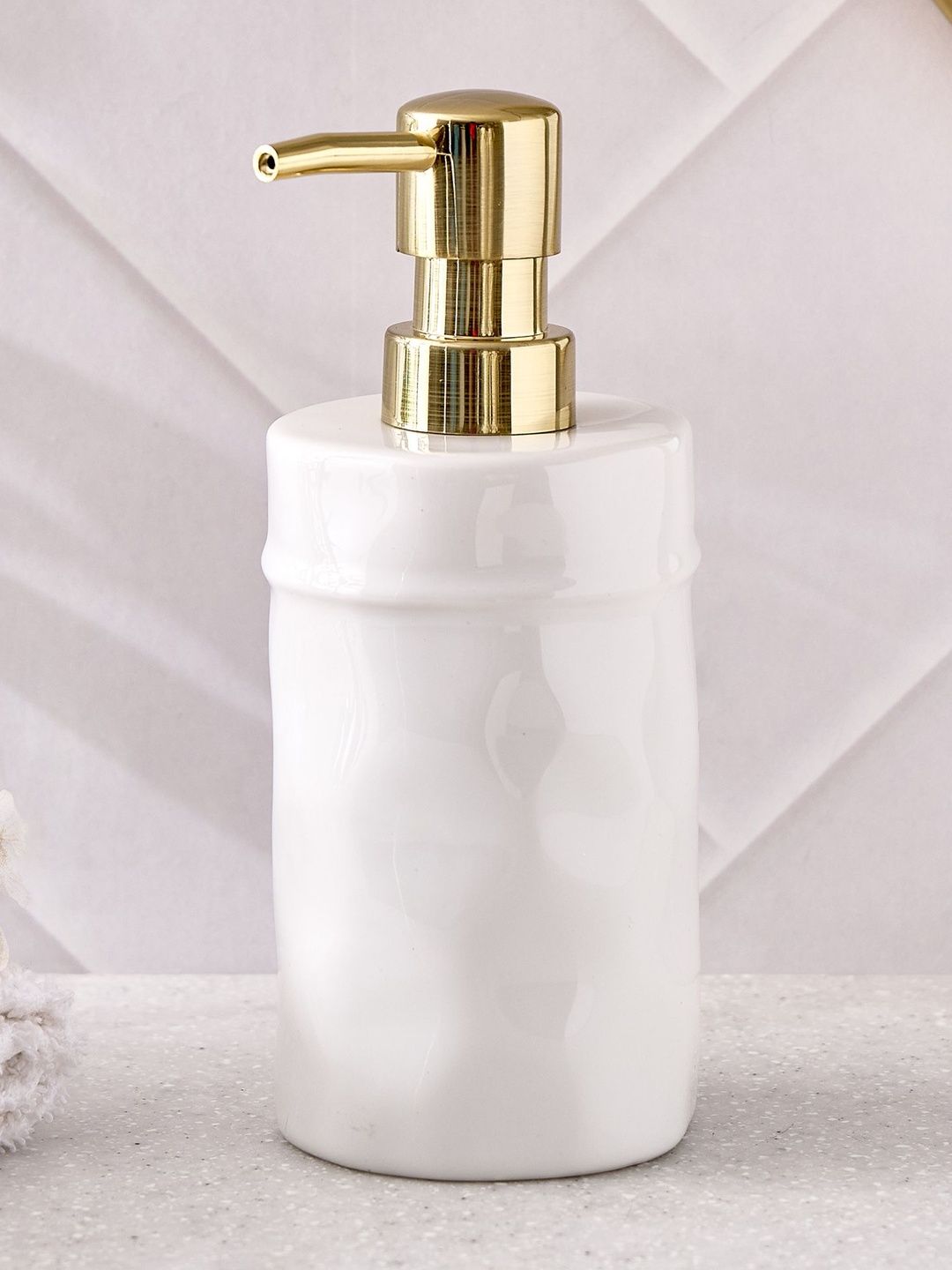 Home Centre White Solid Ceramic Bath Accessories Set-image-22