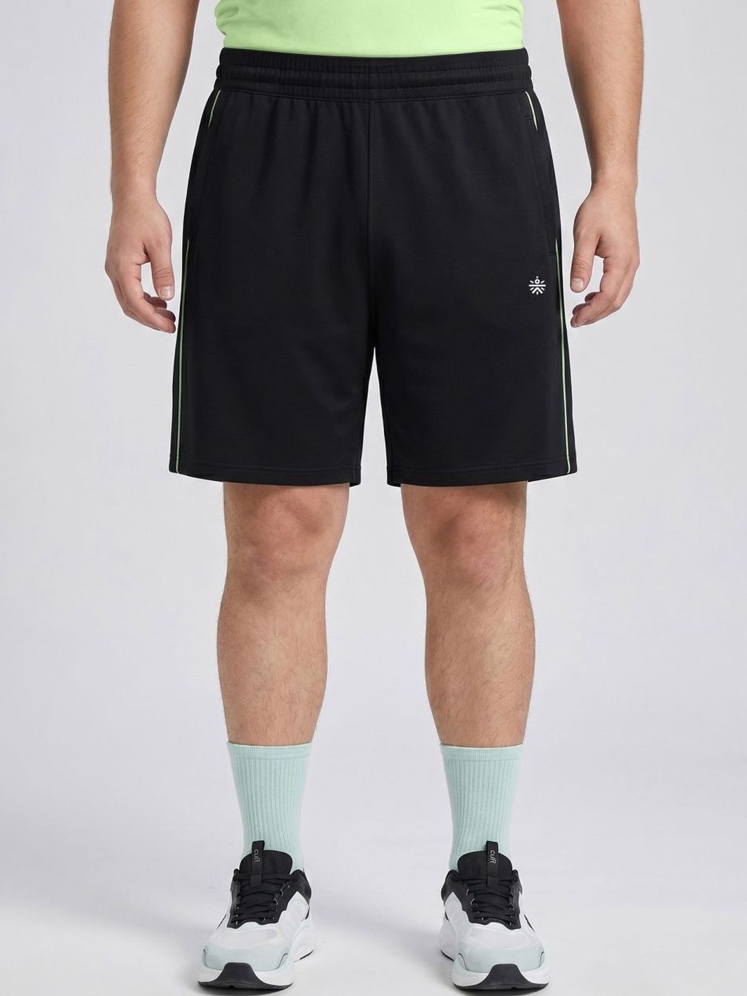 CULT Men's Black Edge Line Training Plus Size Shorts-picture-36