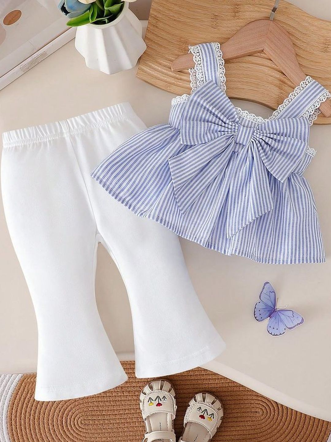 YK Girls Striped Top with Leggings-picture-54