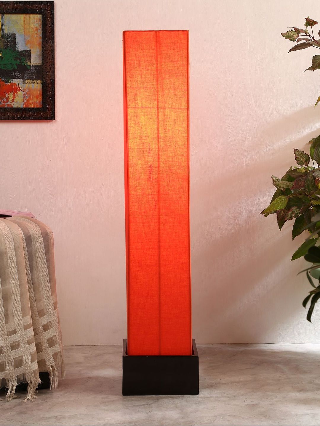 Myntra Elegant Homes Orange & Brown Wooden Floor Lamps-image-33