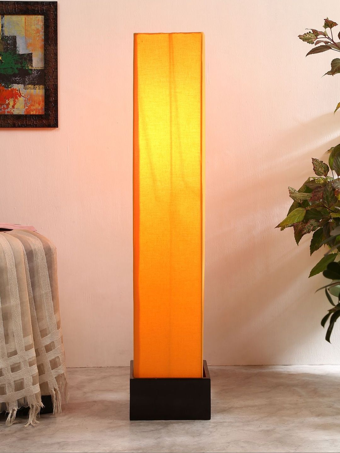 Myntra Elegant Homes Red & Brown Wooden Floor Lamps-picture-30