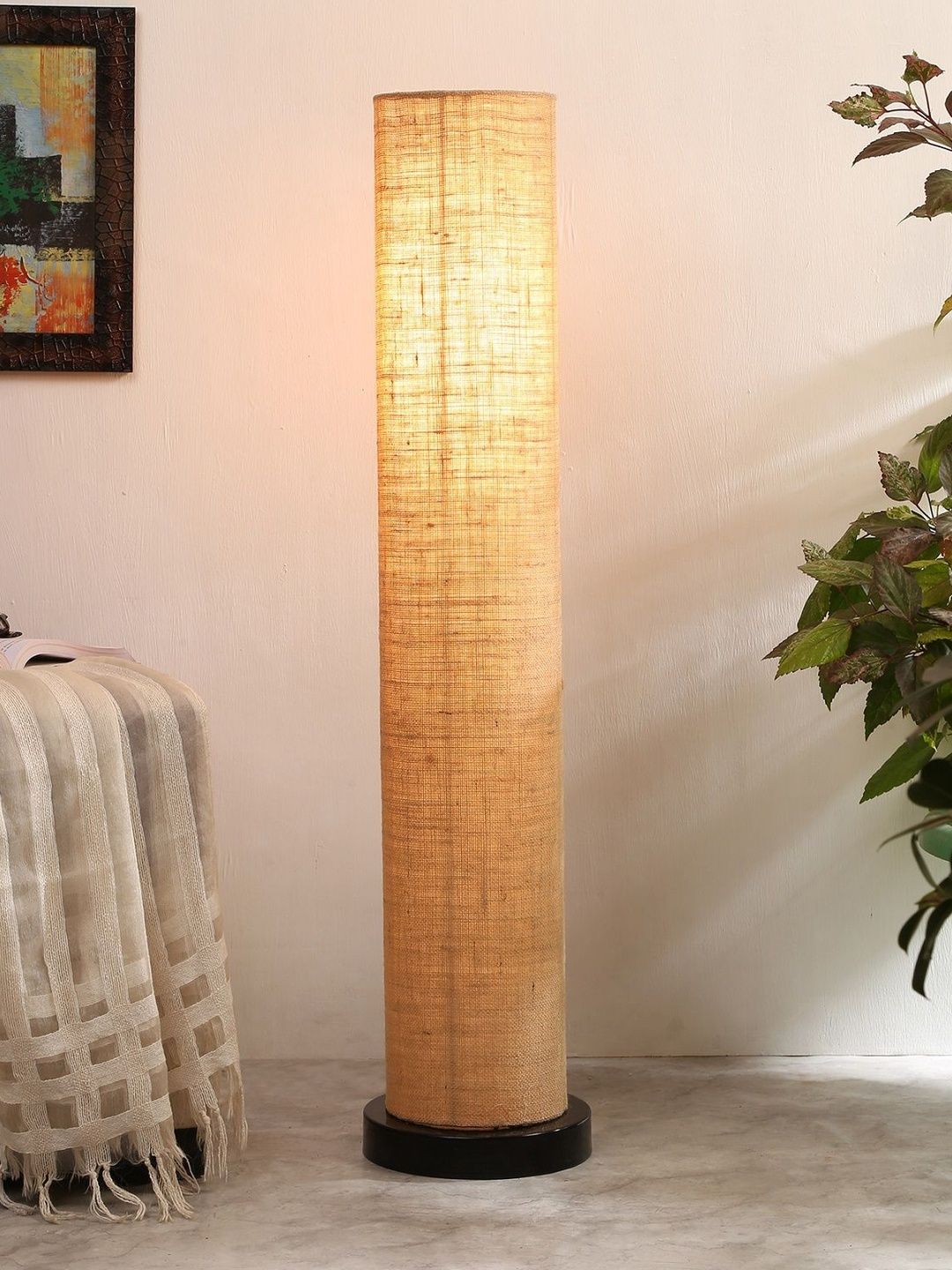 Myntra Elegant Homes Beige & Brown Wooden Floor Lamps-image-19
