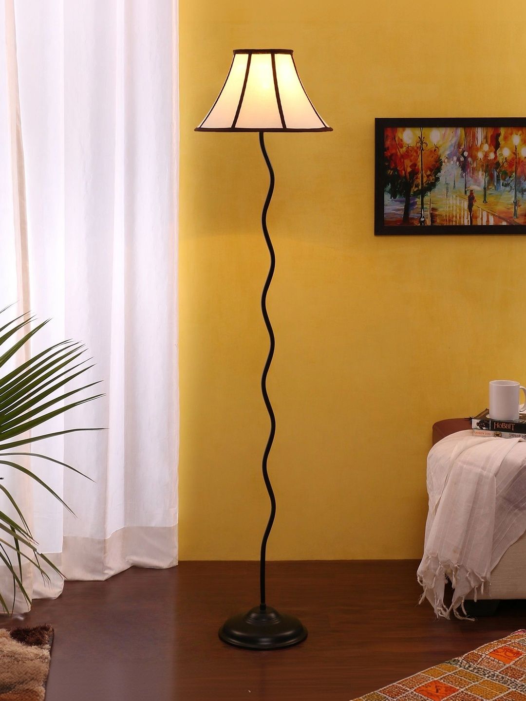 Myntra Elegant Homes White & Black Wooden Floor Lamps-picture-37