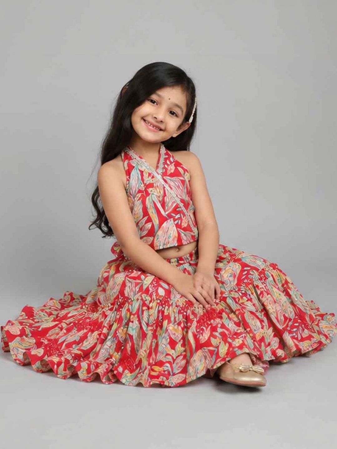 KALINI Girls Printed Ready to Wear Lehenga &-picture-13