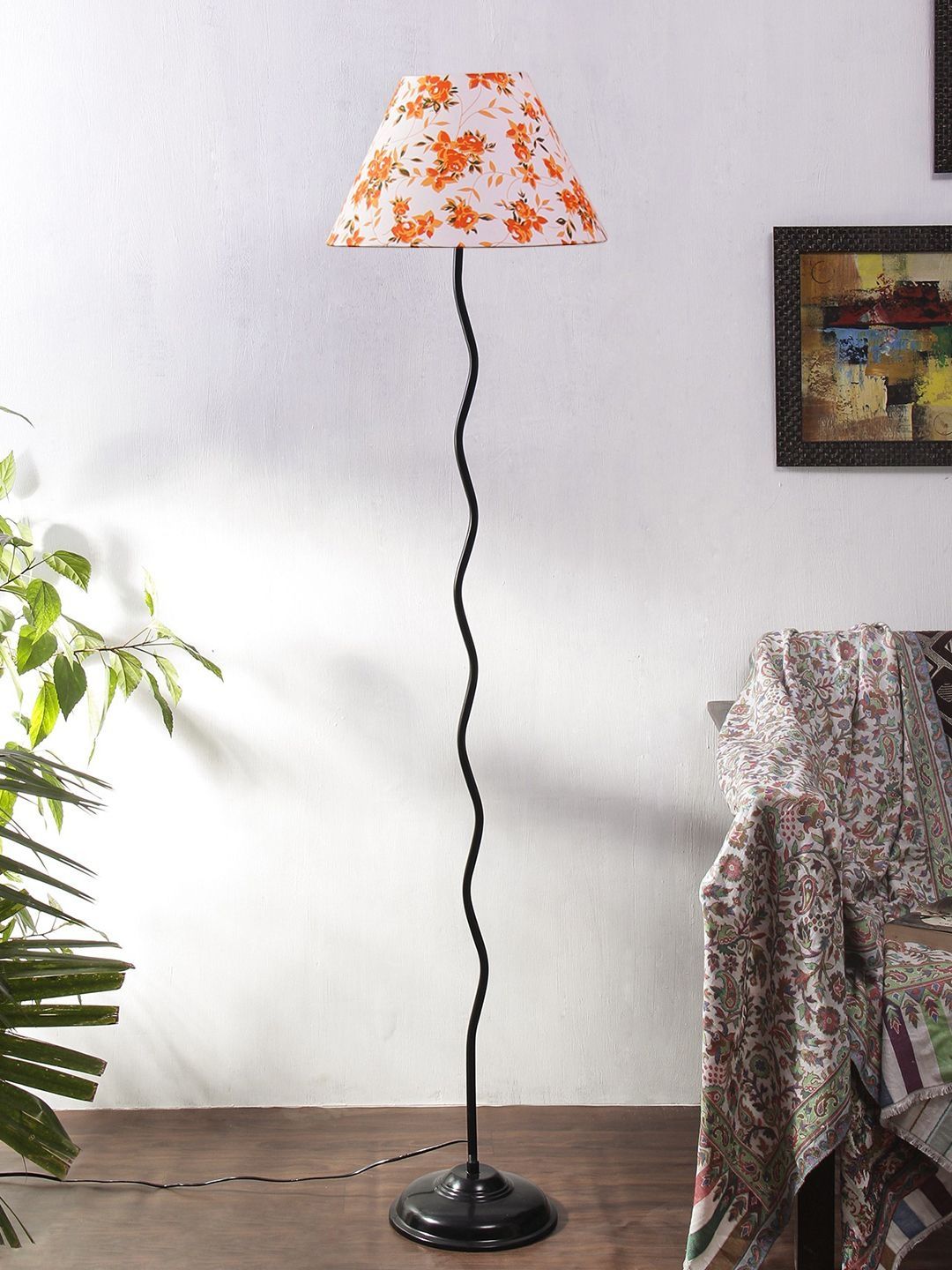 Myntra Elegant Homes White & Black Wooden Floor Lamps-picture-27