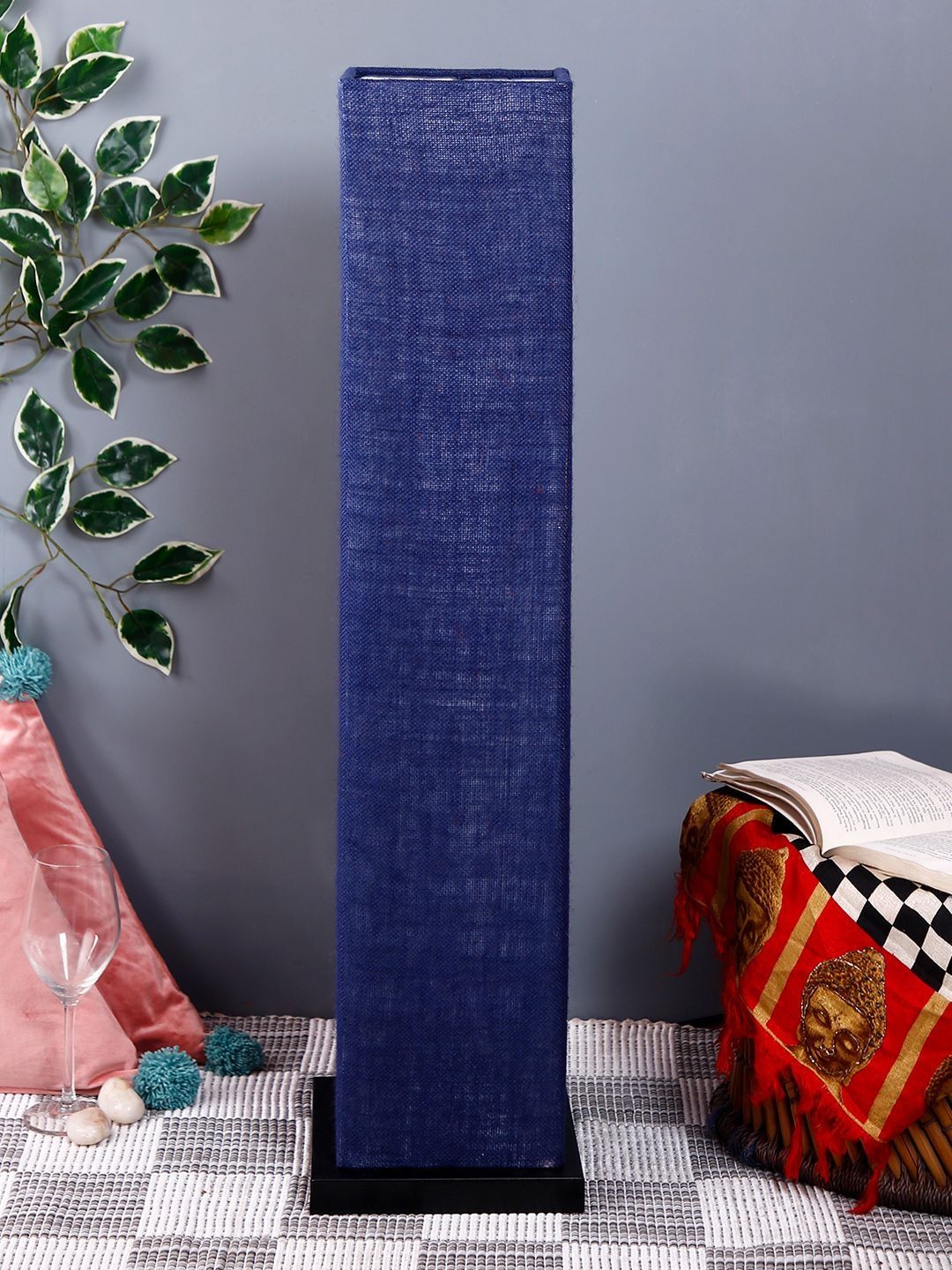 Myntra Elegant Homes Blue & Brown Wooden Floor Lamps-image-19