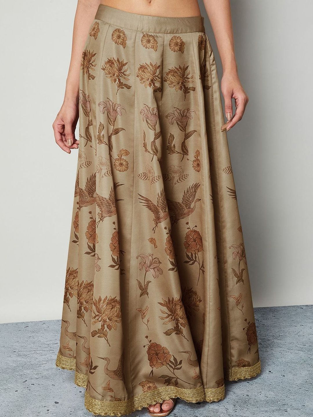 Melange by Lifestyle Women Floral Maxi Flared Skirt-picture-55