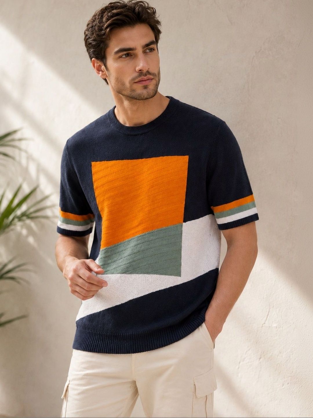 Araavi Men Colourblocked T-shirt-picture-18