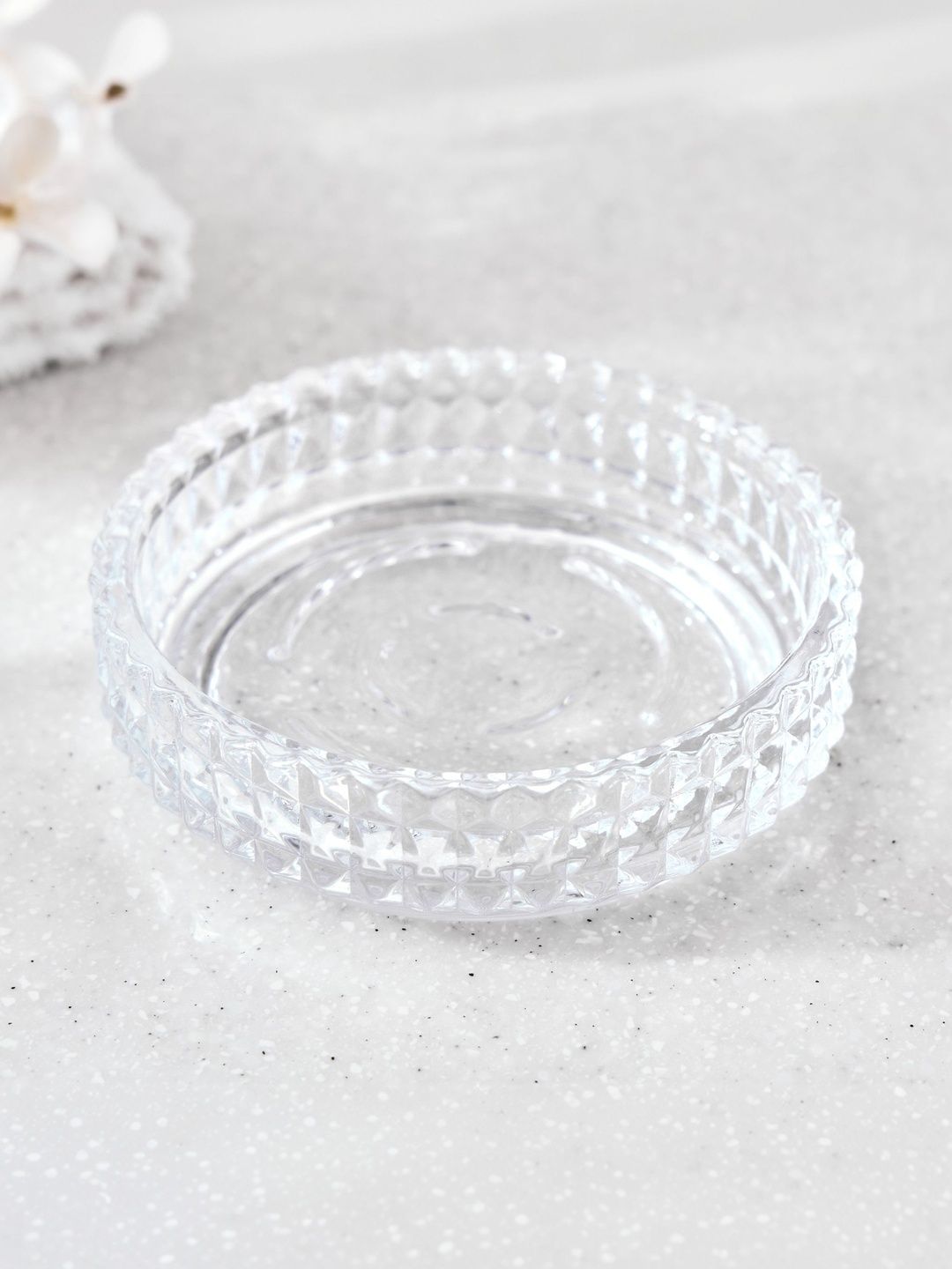 Home Centre Transparent Textured Glass Soap Dish-picture-24