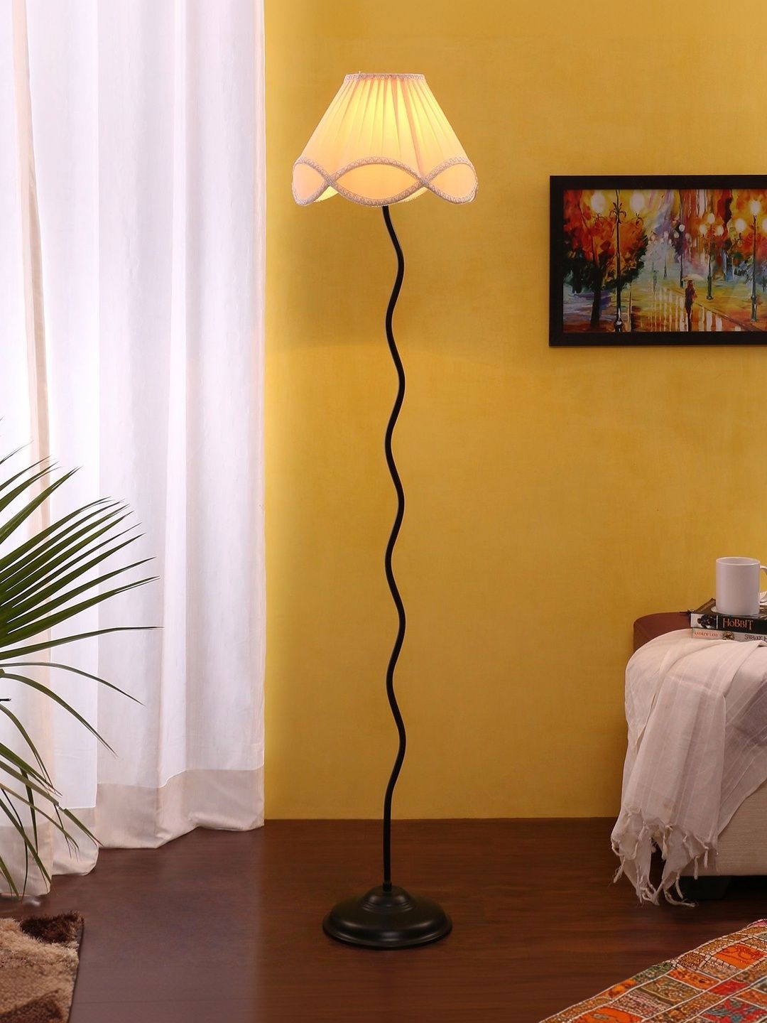 Myntra Elegant Homes White & Black Wooden Floor Lamps-picture-30