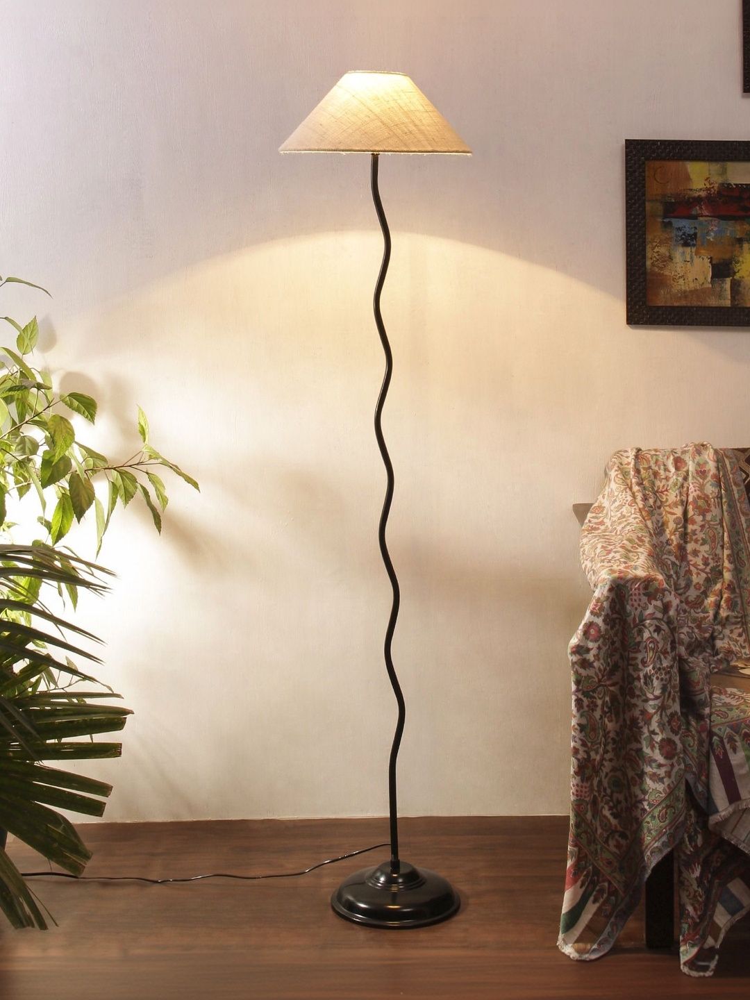 Myntra Elegant Homes White & Black Wooden Floor Lamps-picture-29