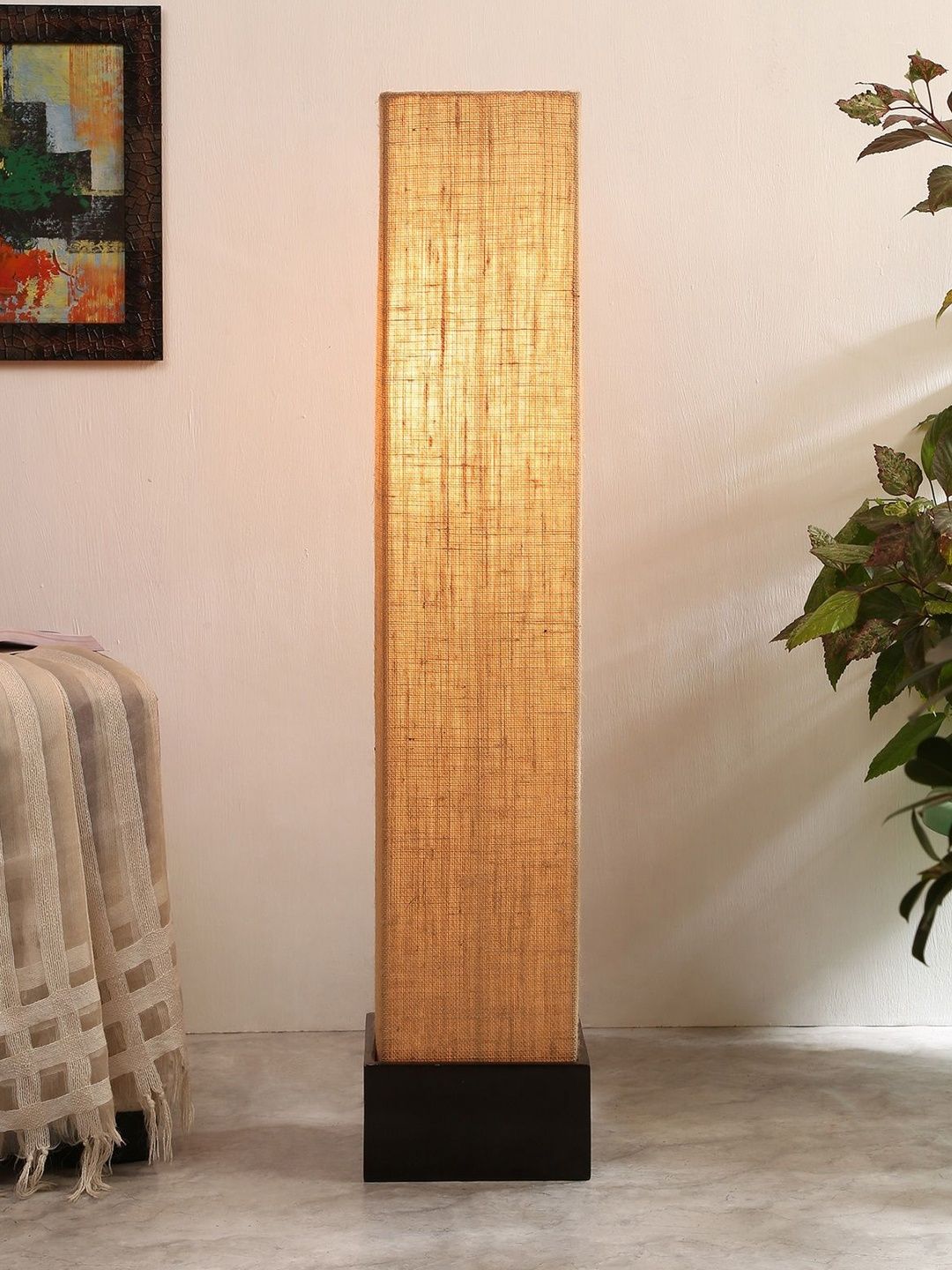 Myntra Elegant Homes Beige & Brown Wooden Floor Lamps-image-18