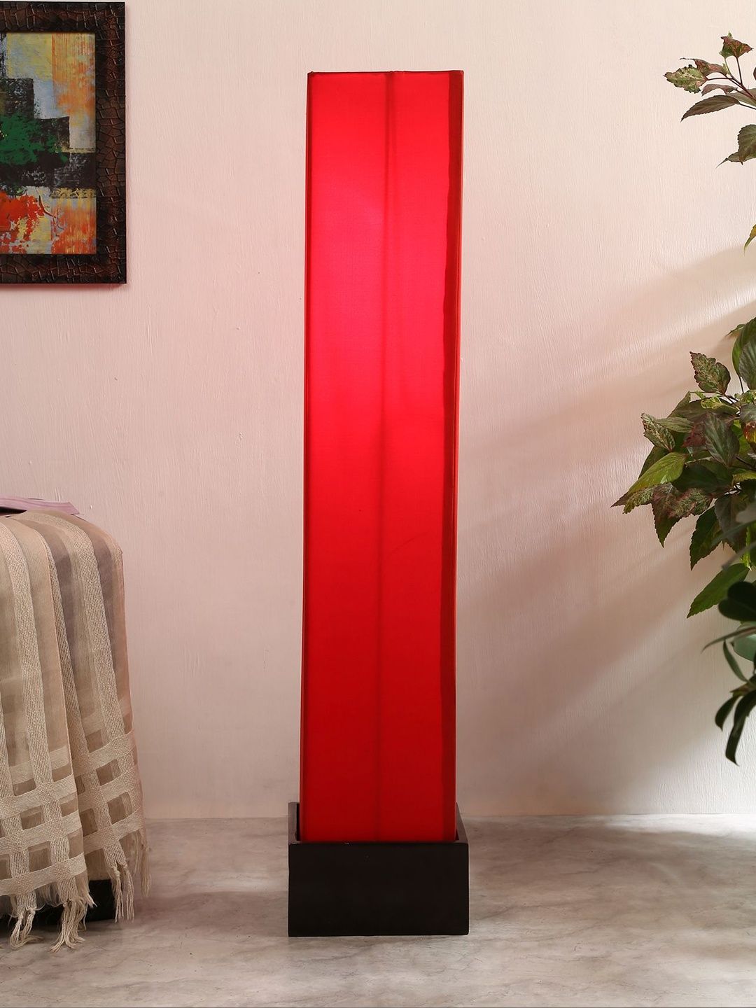Myntra Elegant Homes Red & Brown Wooden Floor Lamps-picture-36