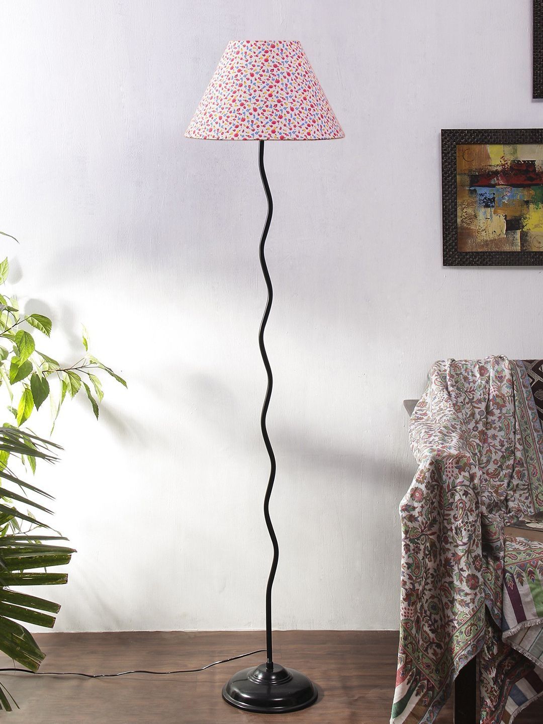 Myntra Elegant Homes White & Black Wooden Floor Lamps-picture-34