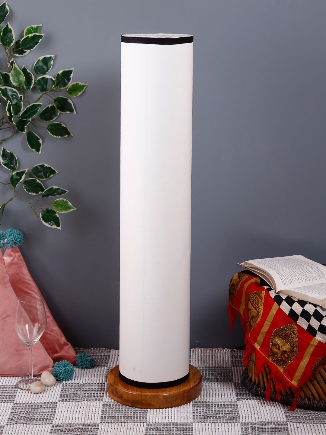 Myntra Elegant Homes White Wood Floor Lamps-image-35