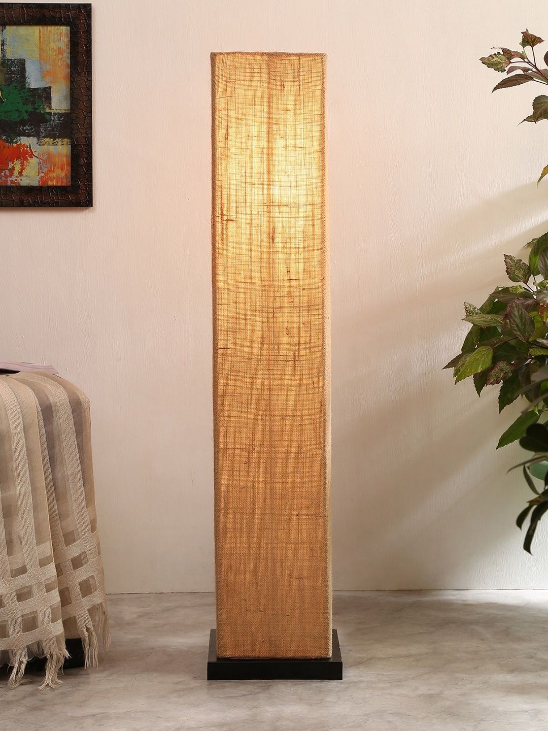 Myntra Elegant Homes Beige & Brown Wooden Floor Lamps-image-23