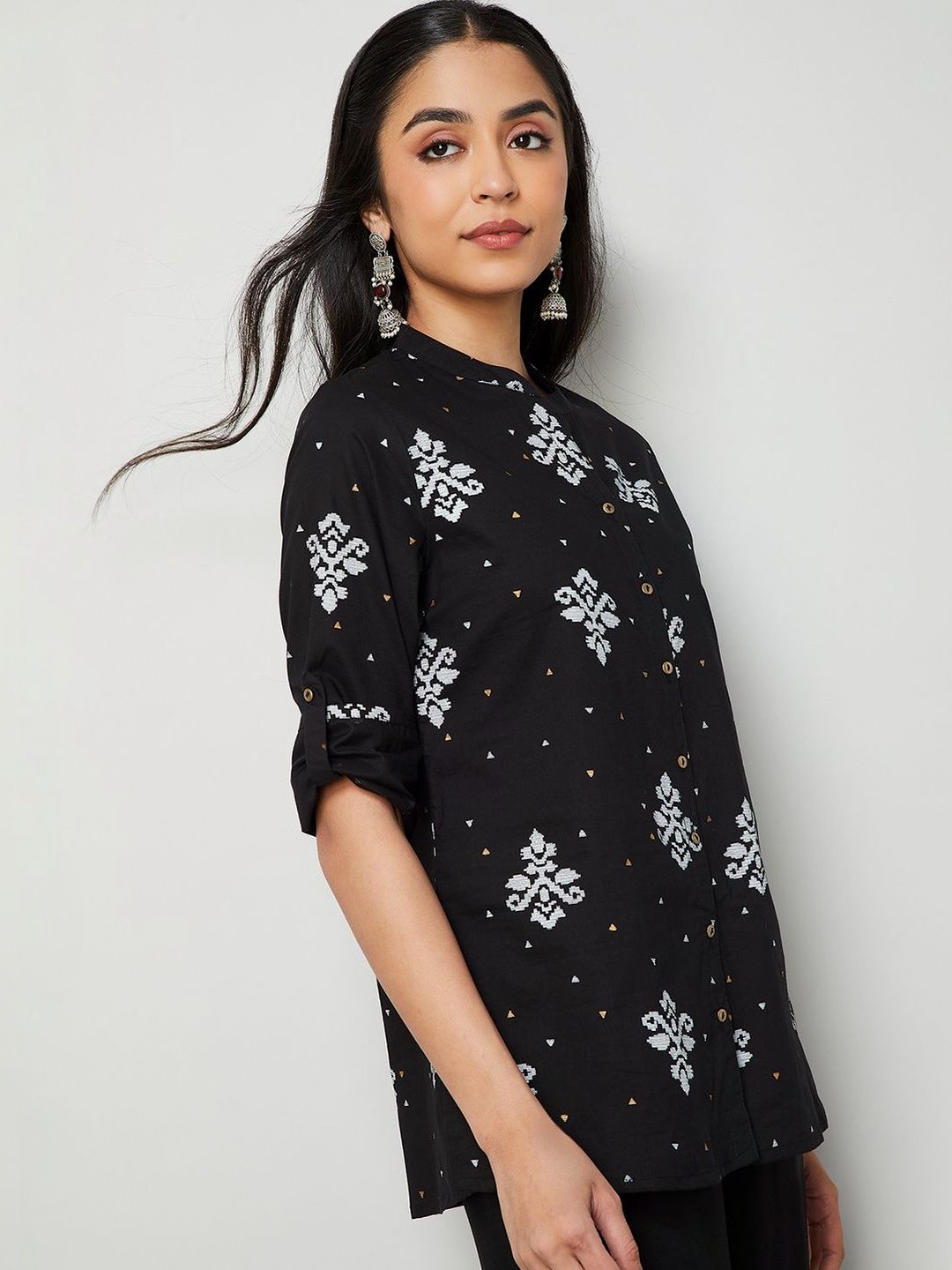Melange by Lifestyle Ethnic Motifs Printed Pure Cotton Kurti-picture-39