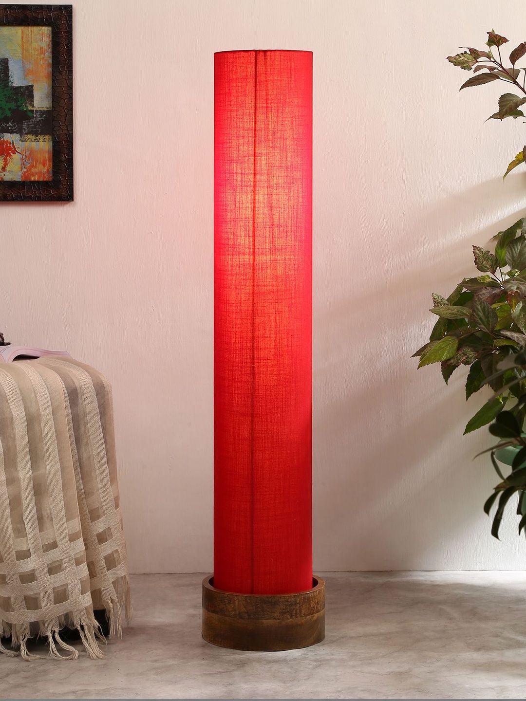 Myntra Elegant Homes Red Wood Floor Lamps-picture-34