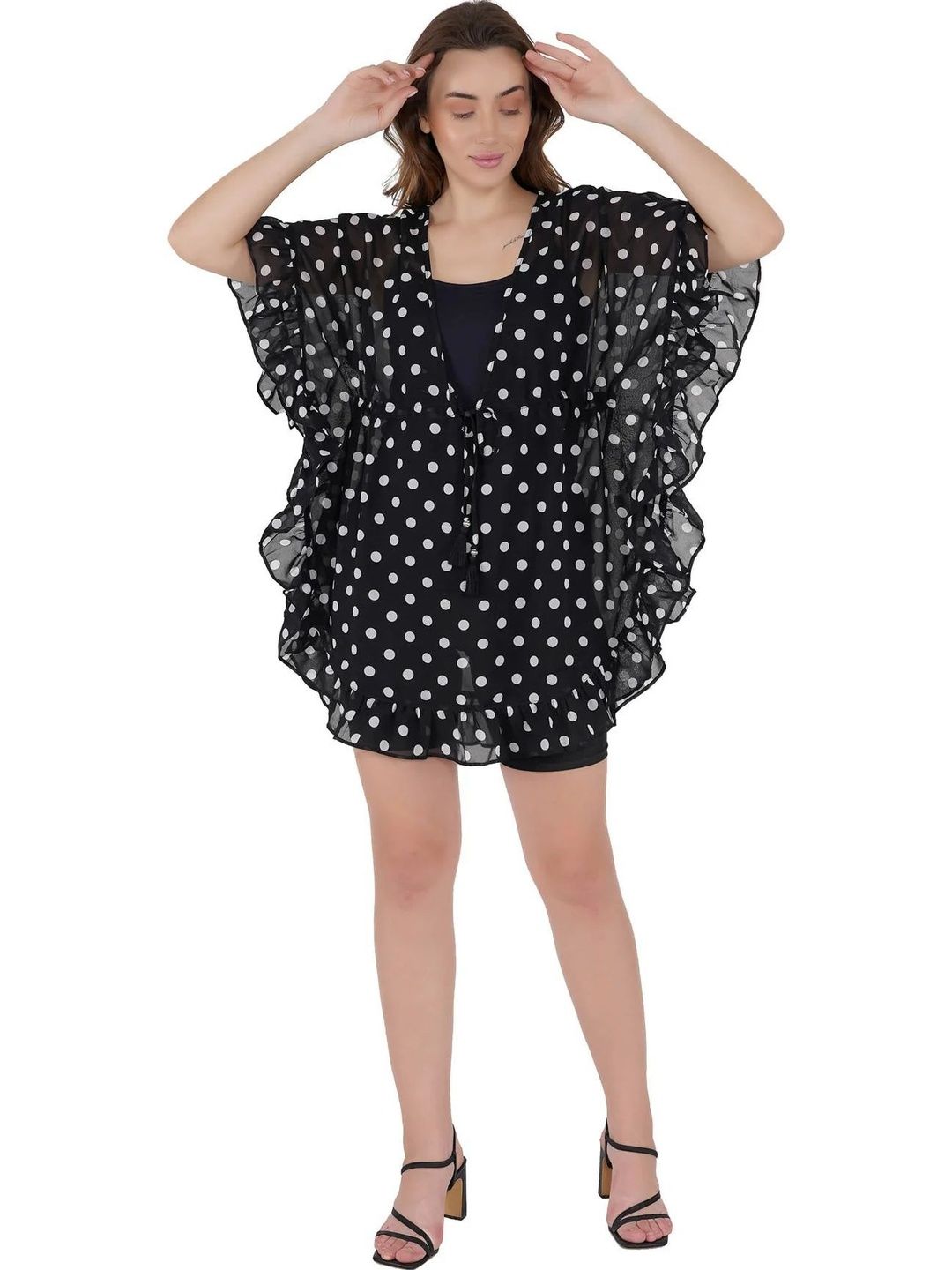 Luxeliv Printed V-Neck Swimwear Cover-Up Dress-picture-37