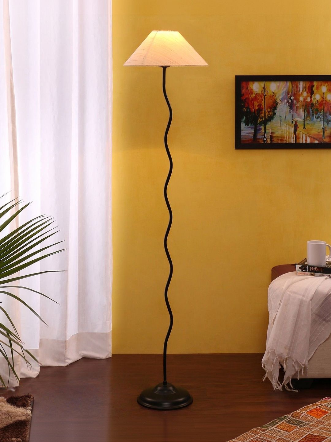 Myntra Elegant Homes White & Black Wooden Floor Lamps-picture-35