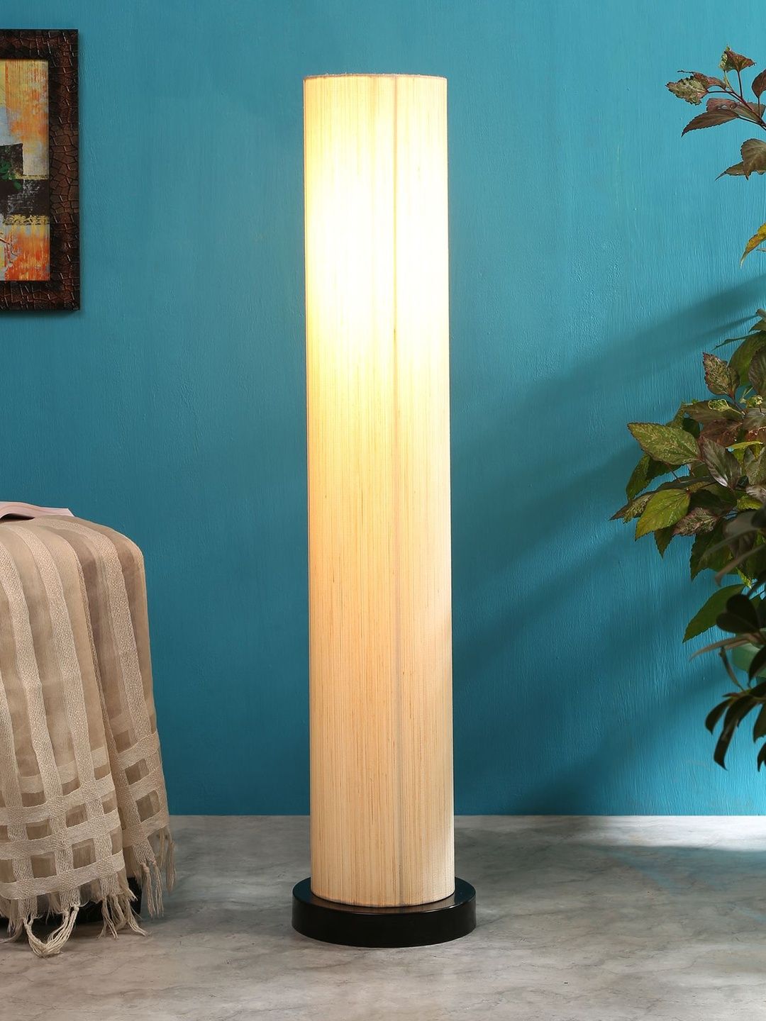 Myntra Elegant Homes Off-White & Brown Wooden Floor Lamps-image-18