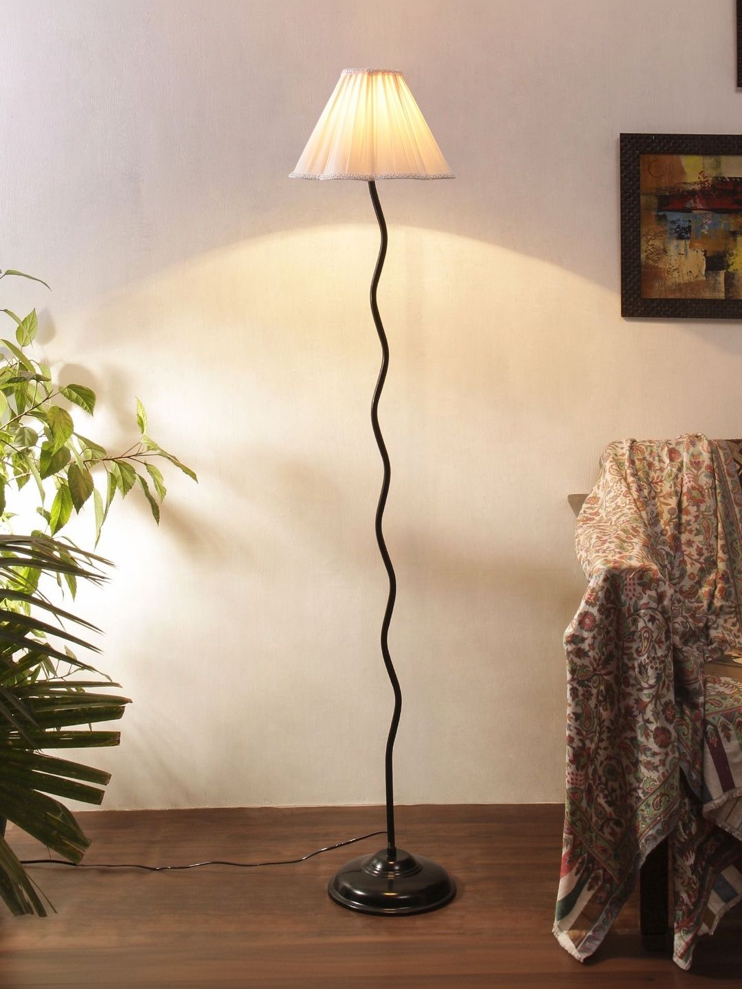 Myntra Elegant Homes White & Black Wooden Floor Lamps-picture-36
