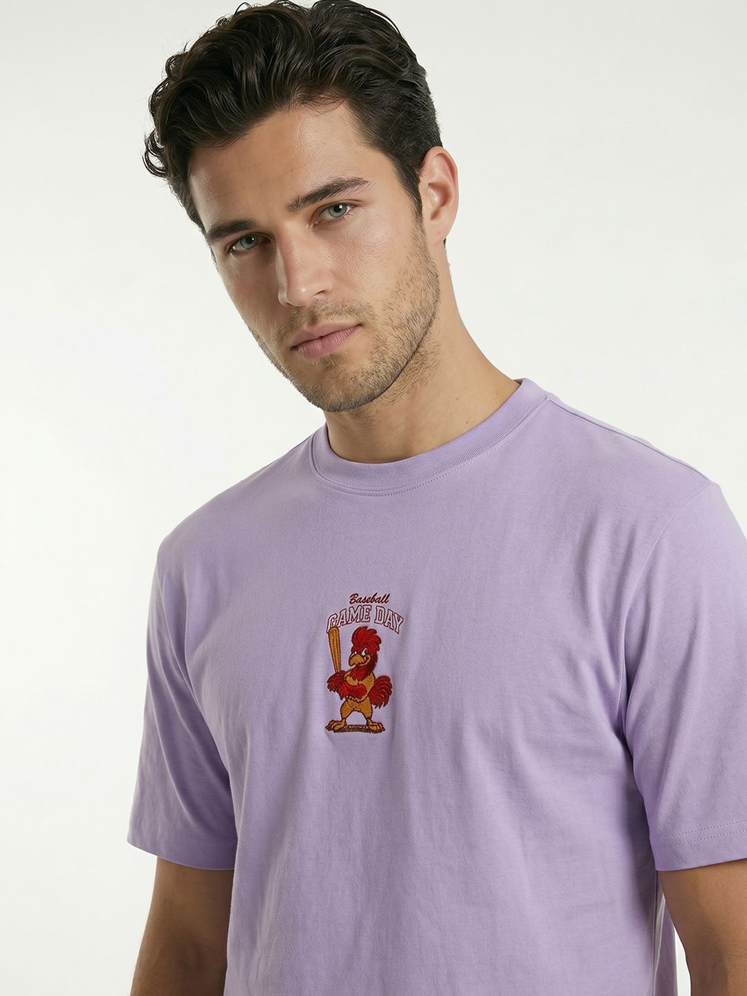 glitchez Men Relaxed Fit Embroidered T-shirt-picture-25