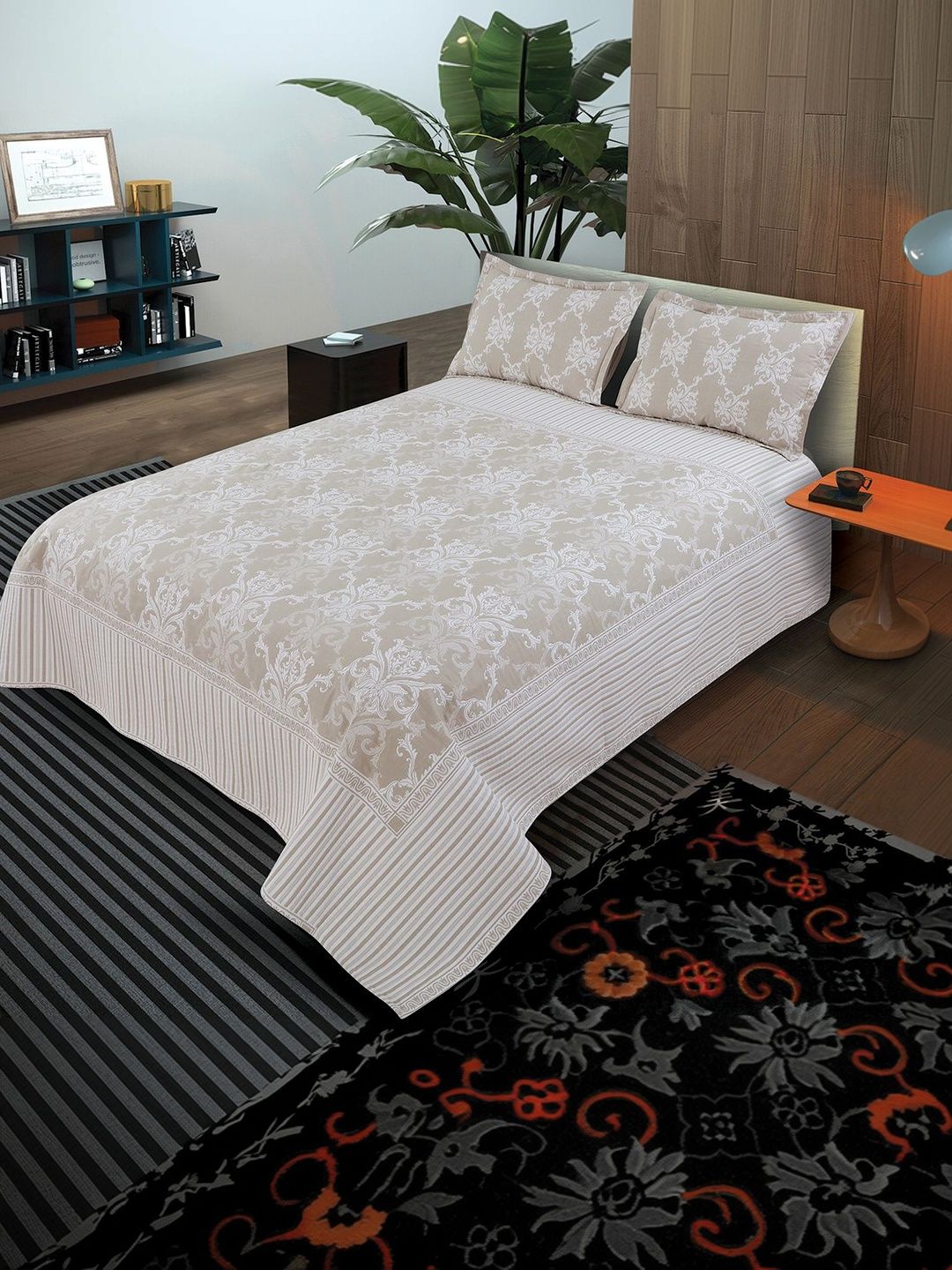 Victor Red Printed Double King Bed Covers-image-48