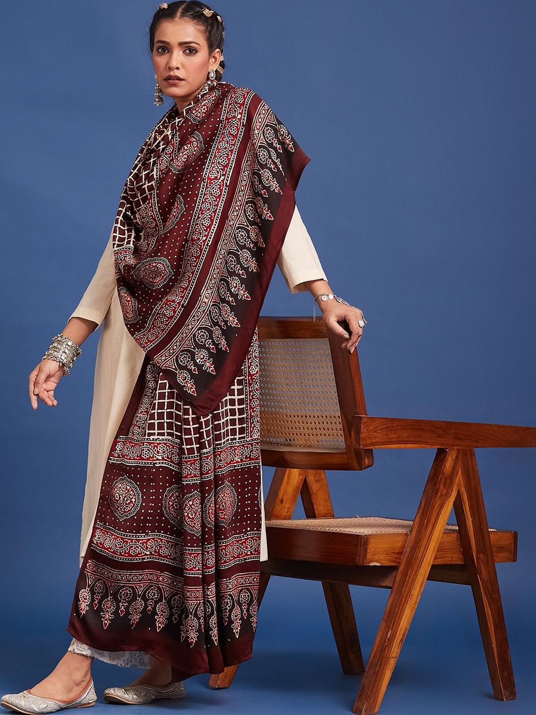 Taavi Ethnic Motifs Printed Dupatta-picture-35