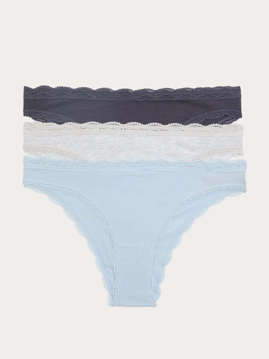 Marks & Spencer 3 Pack Cotton Rich Brazilian Knickers-picture-18