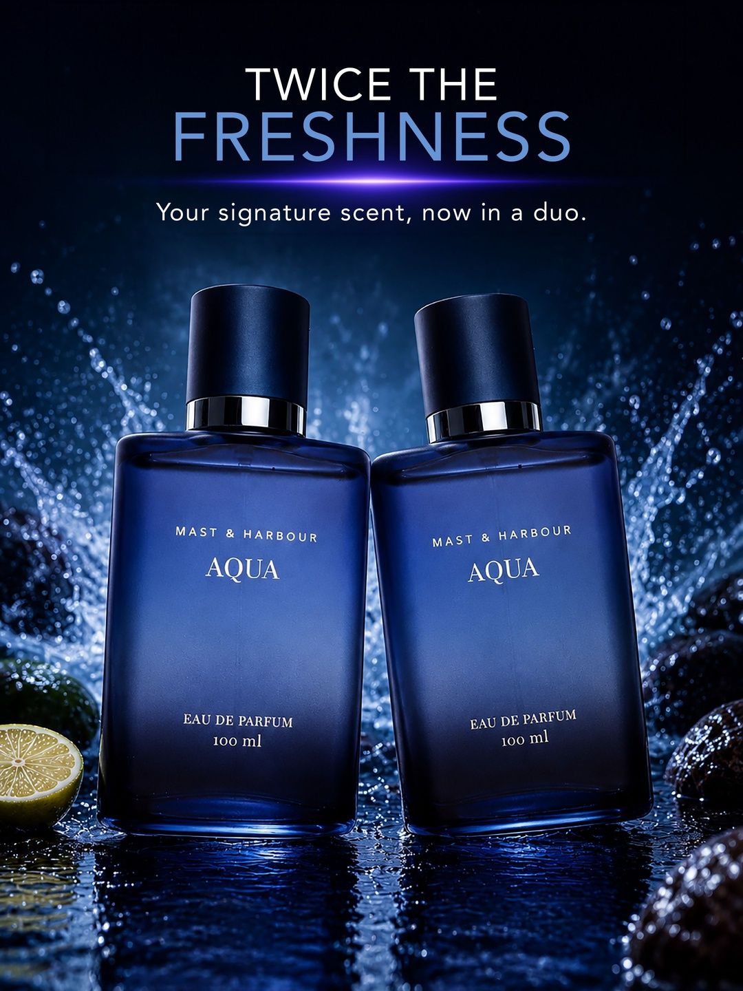 Mast & Harbour Set Of 2 Men Aqua Long-Lasting Eau De Parfum - 100 ml Each-picture-44