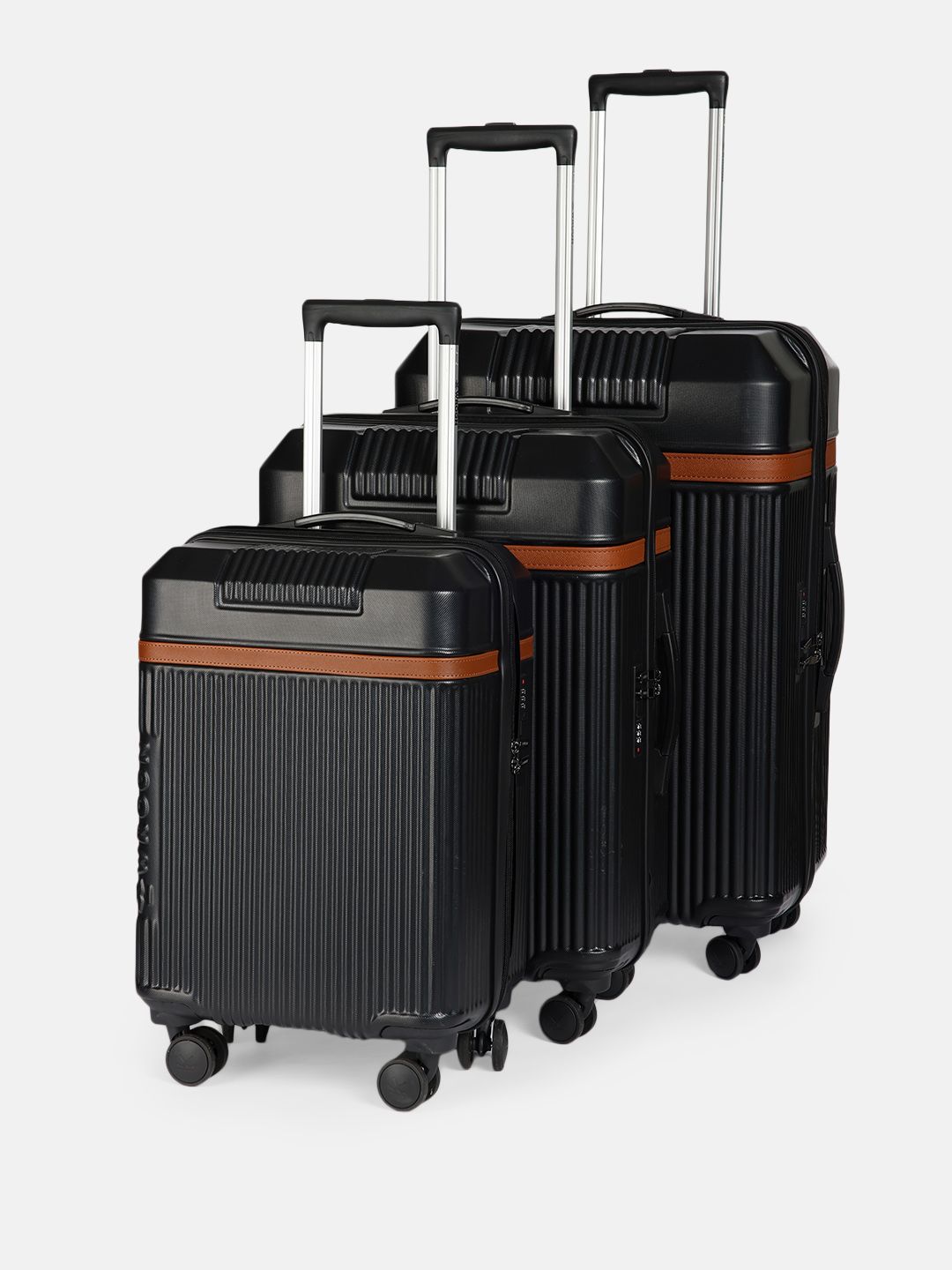 WROGN 3Pcs Textured Hard-Sided Trolley Bags-picture-57
