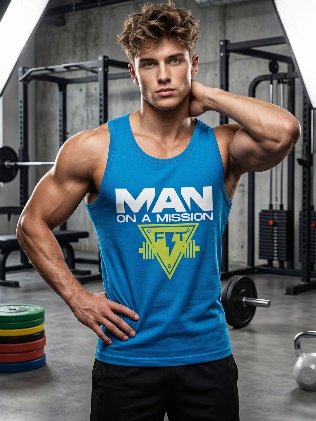 T.T. Printed Cotton Gym Vest-picture-43