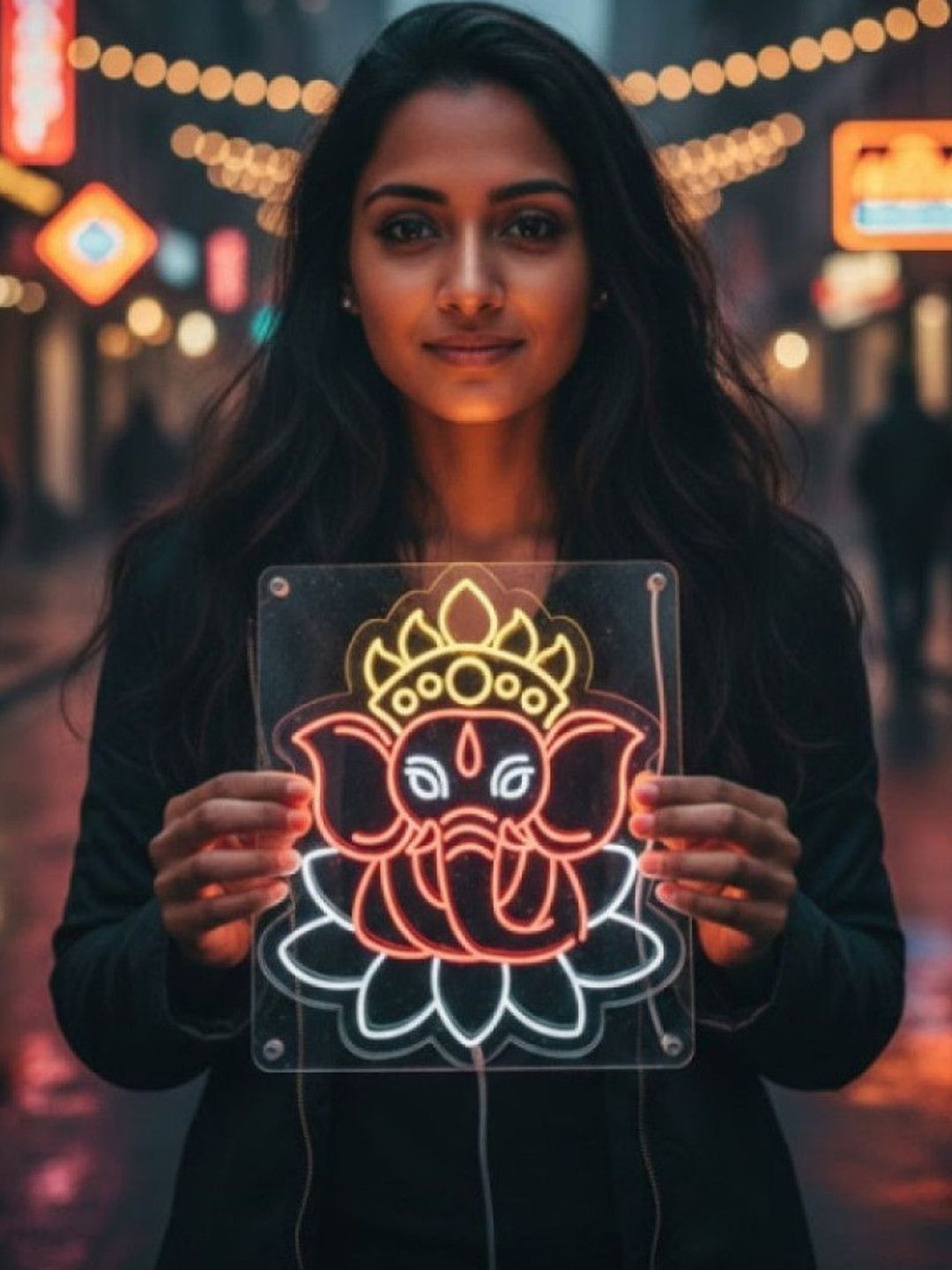 Custom Neon Elephant Deity Design Neon Sign-image-18