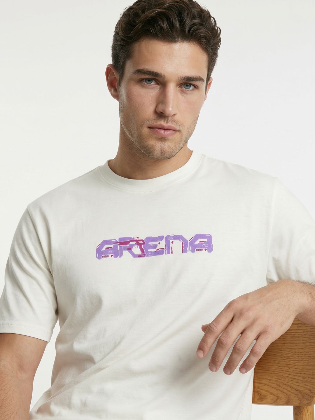 glitchez Typography Printed Relaxed Fit T-shirt-picture-57