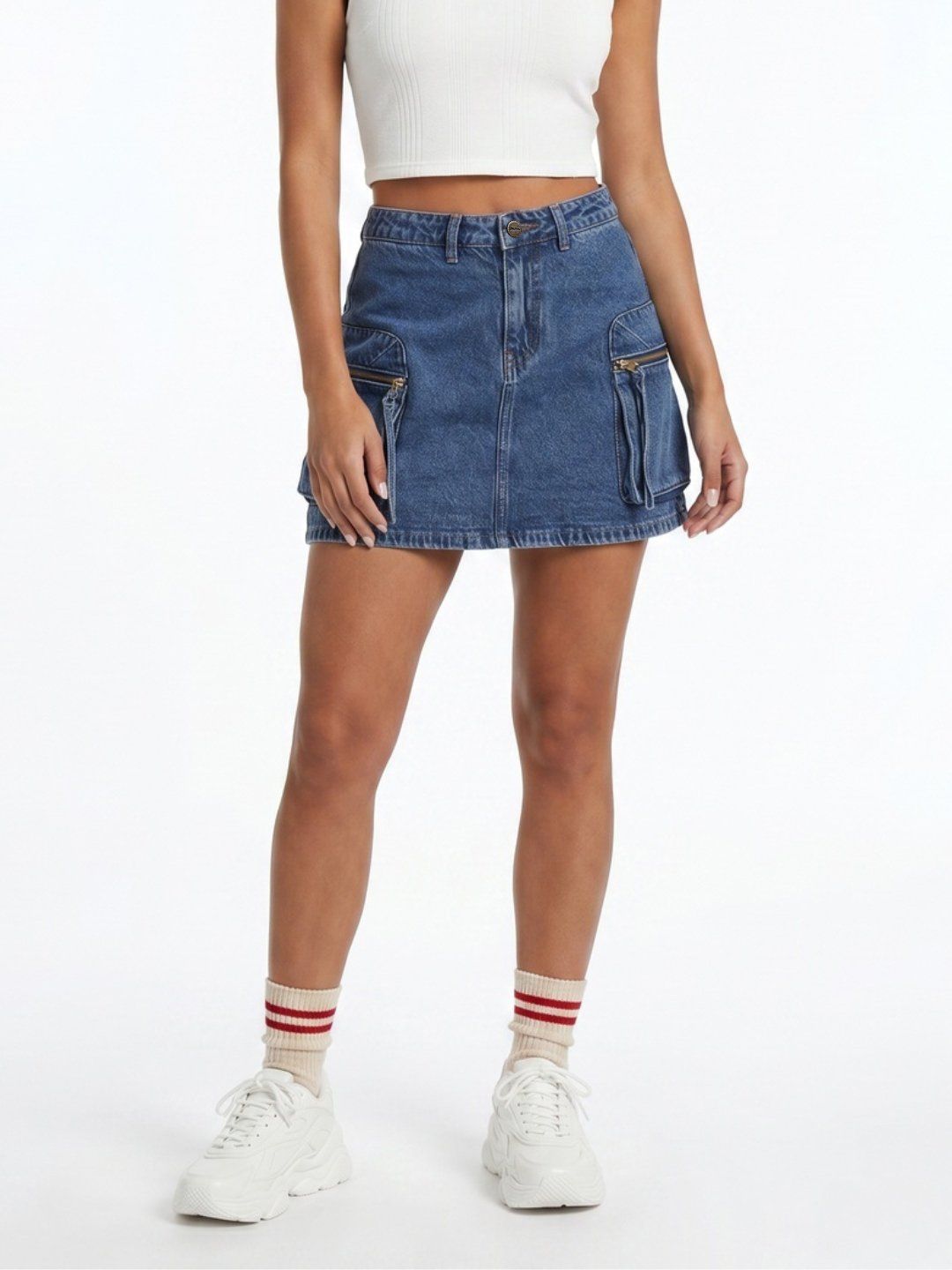 glitchez Women Pure Cotton Mini A-Line Skirt