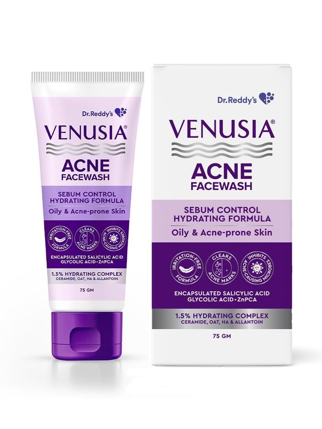 Venusia Sebum Control & Hydrating Formula Acne Facewash - 75 g-image-12