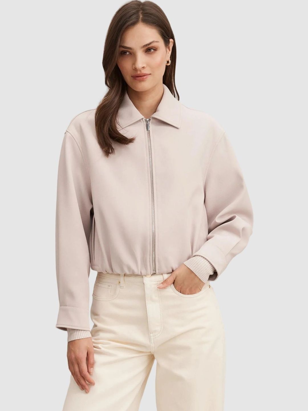 Forever New Women Crop Bomber Jacket-picture-28