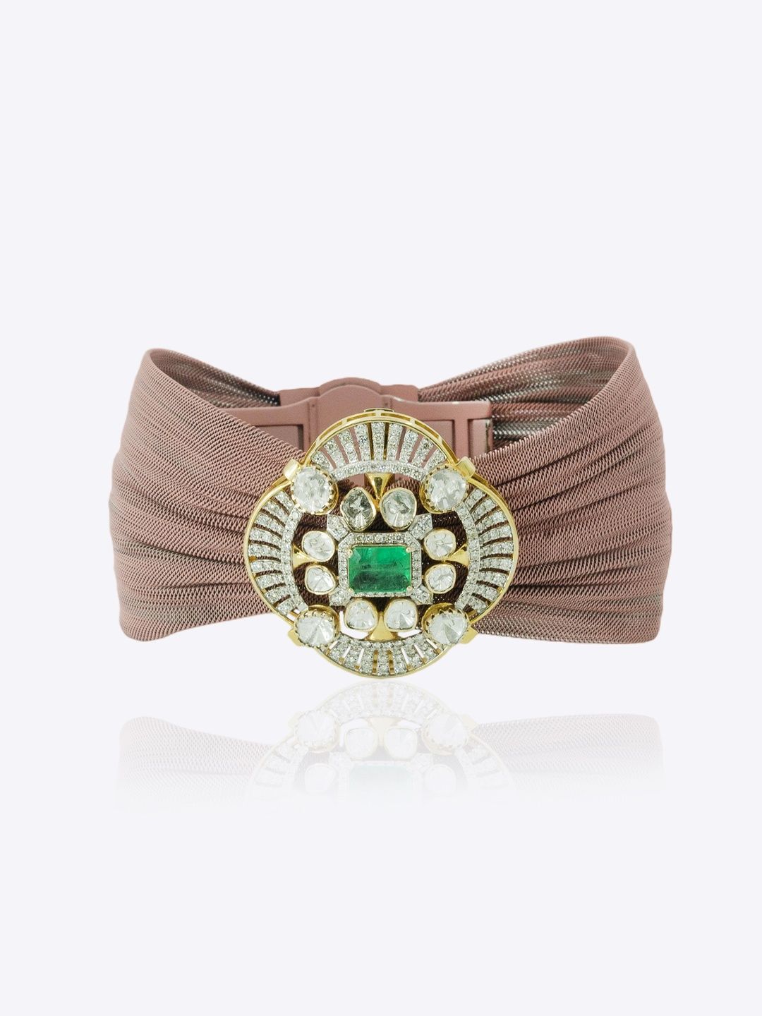 Polki Stories By Raniwala 9KT Gold Dimond Studded Bracelet-3.22g-image-5