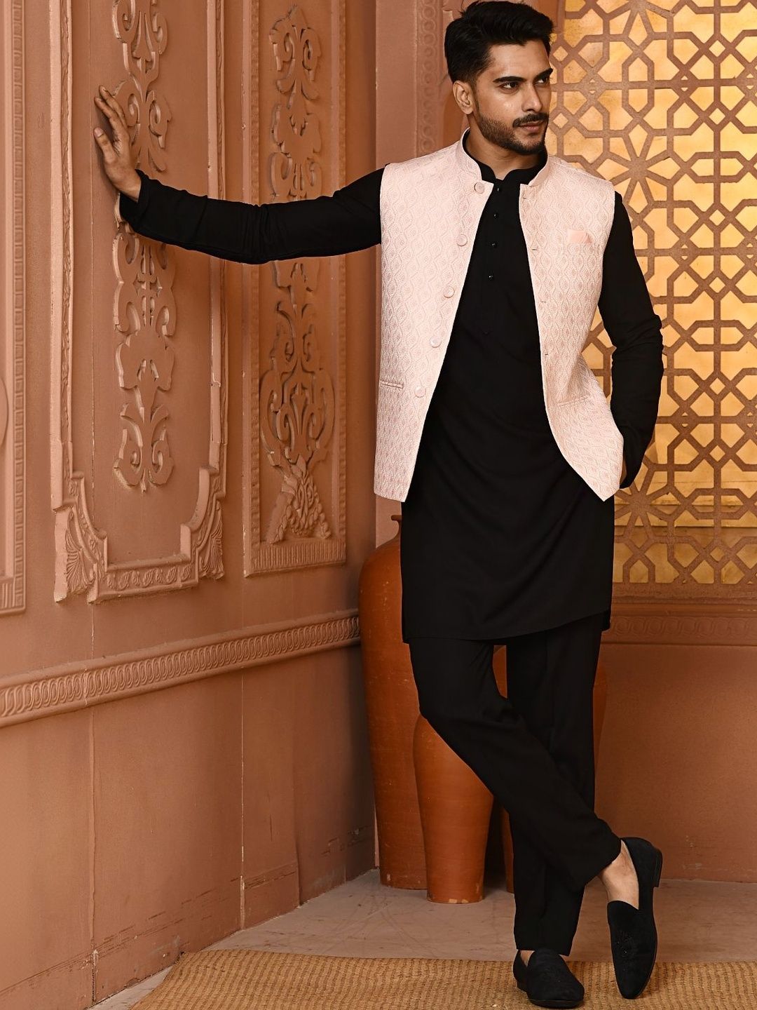 TRENDS OF ETHNIC Woven Design Woven Nehru Jackets-picture-25