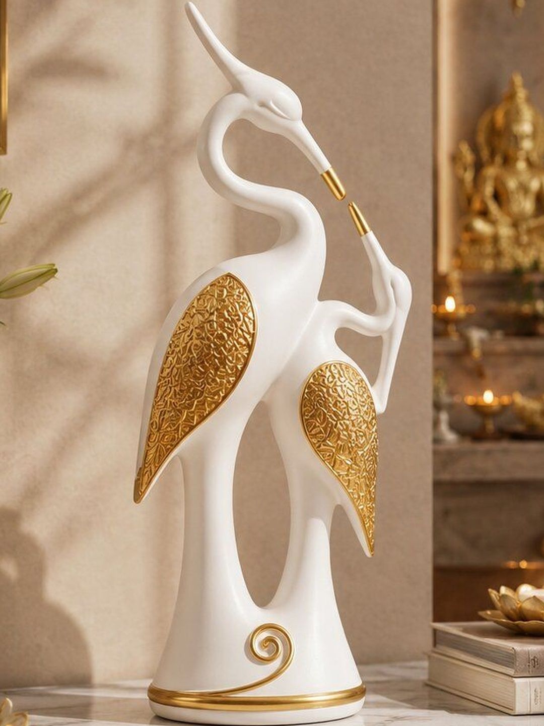 GW CREATIONS White Figurine Showpiece-image-49